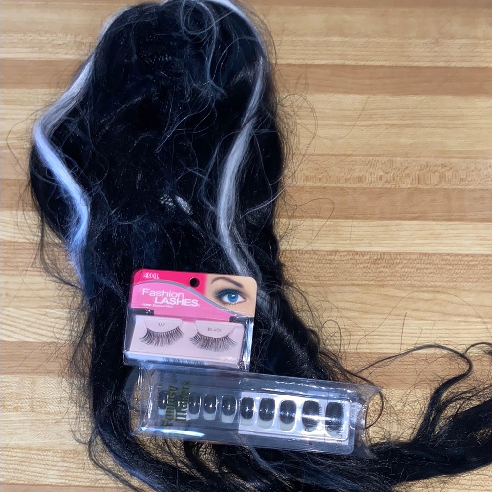 Black and White Hair Extension